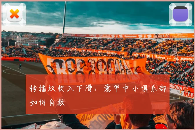 转播权收入下滑，意甲中小俱乐部如何自救